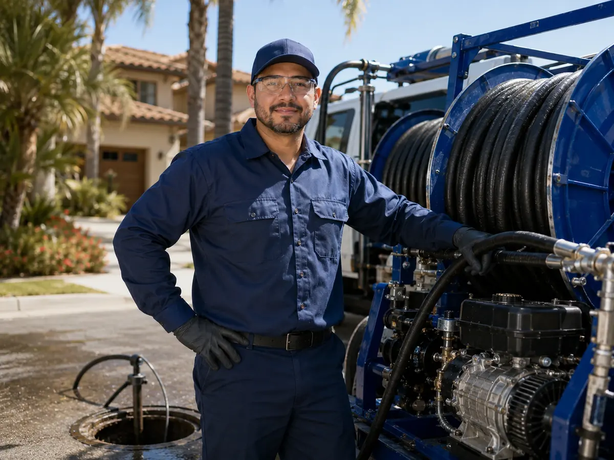 Hydro jet sewer cleaning in Blythe