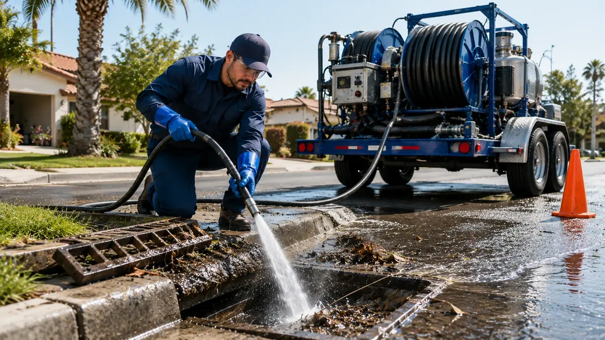 Storm Drain Hydro Jet Cleaning in Blythe