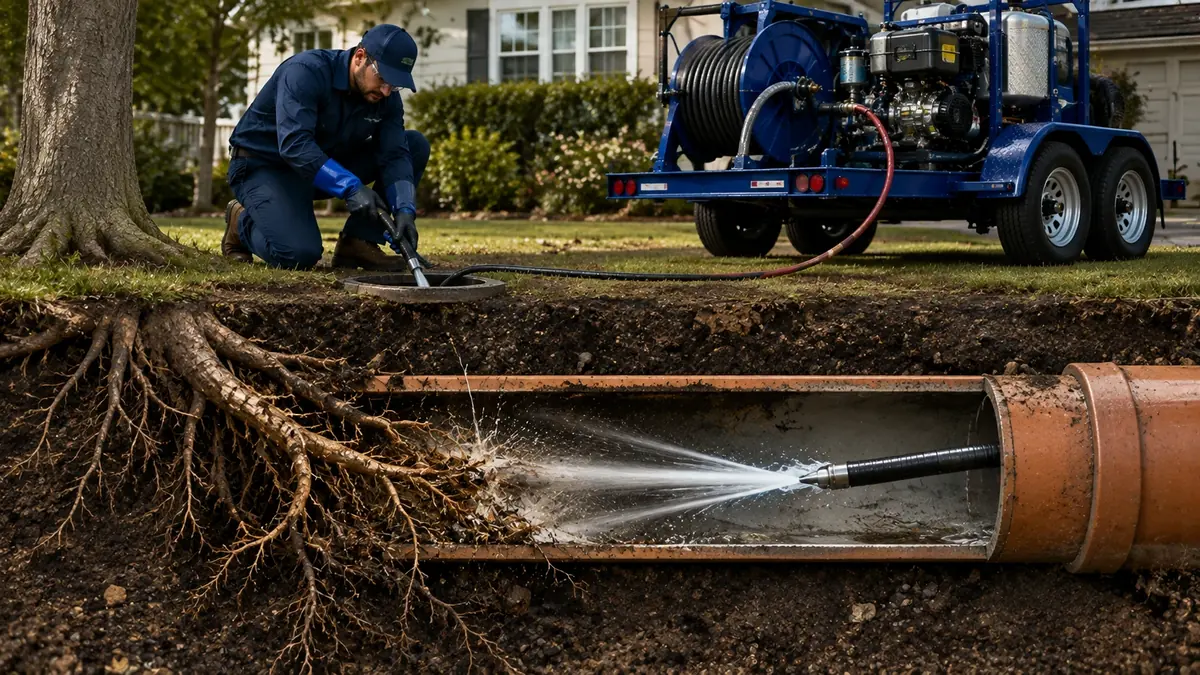 Tree Root Removal with Hydro Jetting in Blythe